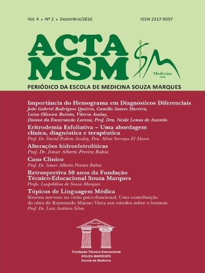 					Visualizar v. 4 n. 2 (2016): Acta MSM: Periódico da Escola de Medicina Souza Marques
				