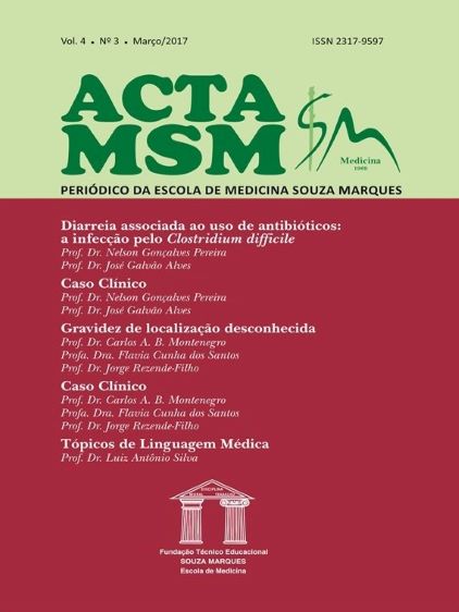 					Visualizar v. 4 n. 3 (2017): Acta MSM: Periódico da Escola de Medicina Souza Marques
				