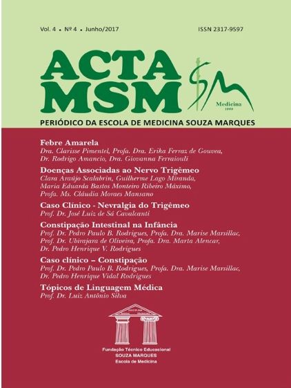 					Visualizar v. 4 n. 4 (2017): Acta MSM: Periódico da Escola de Medicina Souza Marques
				