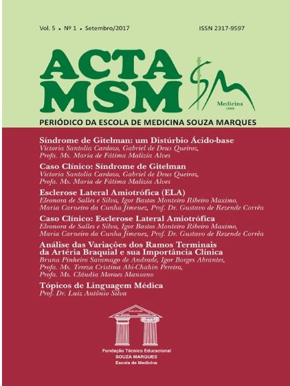 					Visualizar v. 5 n. 1 (2017): Acta MSM: Periódico da Escola de Medicina Souza Marques
				