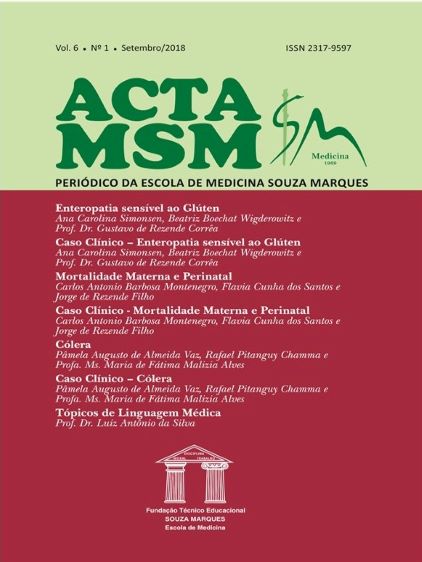 					Visualizar v. 6 n. 1 (2018): Acta MSM: Periódico da Escola de Medicina Souza Marques
				