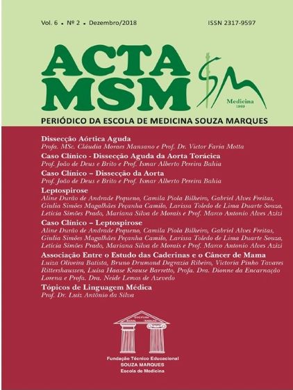 					Visualizar v. 6 n. 2 (2018): Acta MSM: Periódico da Escola de Medicina Souza Marques
				