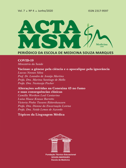 					Visualizar v. 7 n. 4 (2020): Acta MSM: Periódico da Escola de Medicina Souza Marques
				