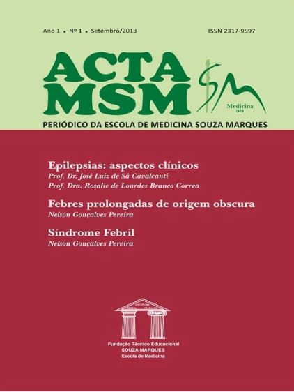 					Visualizar v. 1 n. 1 (2013): Acta MSM: Periódico da Escola de Medicina Souza Marques
				